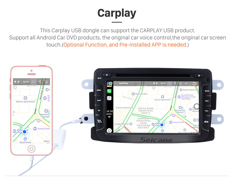 Seicane Aftermarket Navigation Radio Lecteur DVD Android 9.0 pour 2010-2016 Renault Duster Bluetooth Musique USB SD WIFI 1080P Aux Head Unit Support HD TV DVR Caméra de secours Seicane Aftermarket Navigation Radio Lecteur DVD Android 9.0 pour 2010-2016 Renault Duster Bluetooth Musique USB SD WIFI 1080P Aux Head Unit Support HD TV DVR Caméra de secours