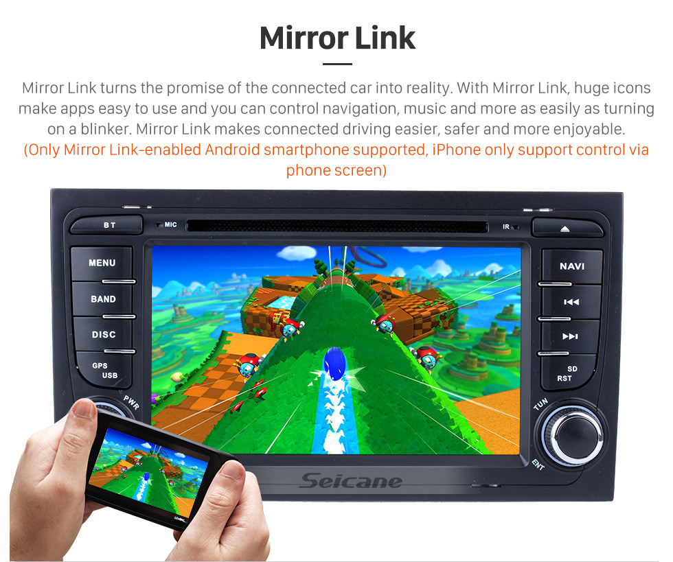Seicane HD 1024*600 Multitáctil pantalla Android 9.0 DVD Navigation Jefe Unidad para 2003-2011 Audi A4 S4 RS4 with Radio Tuner 4G WiFi Bluetooth Música Espejo Enlace OBD2 AUX DVR Seicane HD 1024*600 Multitáctil pantalla Android 9.0 DVD Navigation Jefe Unidad para 2003-2011 Audi A4 S4 RS4 with Radio Tuner 4G WiFi Bluetooth Música Espejo Enlace OBD2 AUX DVR