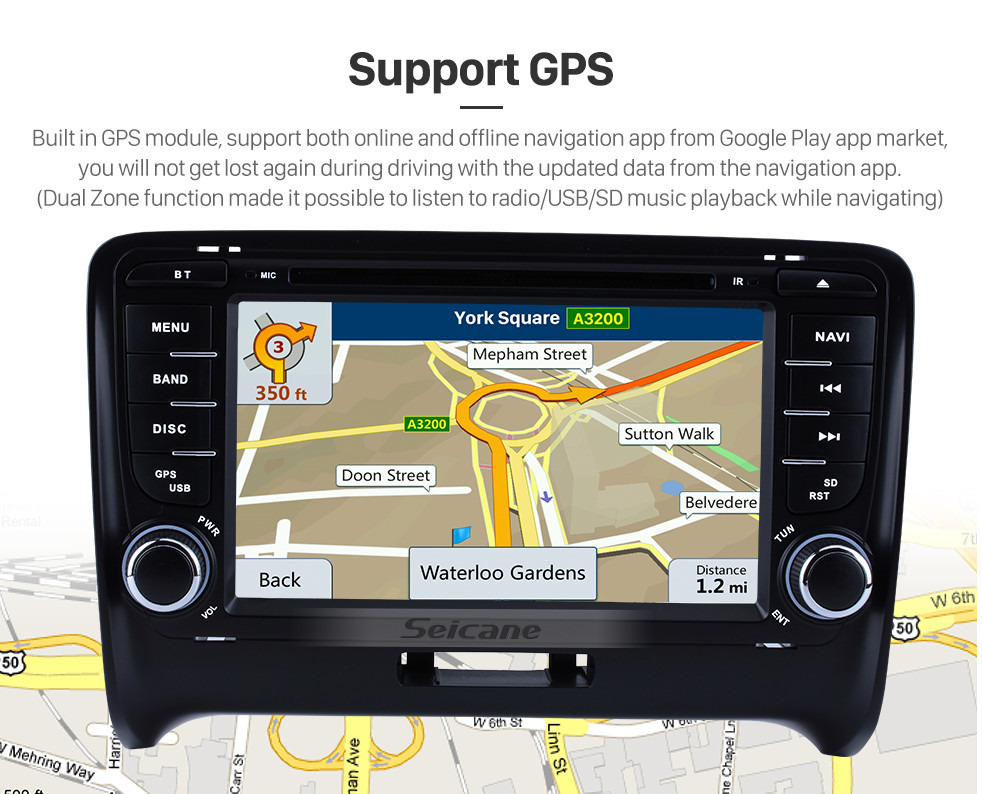 Seicane Doble Din puro Android 9.0 2006-2013 Audi TT GPS DVD En el tablero Sistema de Radio con Bluetooth Radio RDS 4G WiFi Espejo Enlace OBD2 HD 1024*600 Multi Pantalla táctil Cámara de vista trasera Seicane Doble Din puro Android 9.0 2006-2013 Audi TT GPS DVD En el tablero Sistema de Radio con Bluetooth Radio RDS 4G WiFi Espejo Enlace OBD2 HD 1024*600 Multi Pantalla táctil Cámara de vista trasera