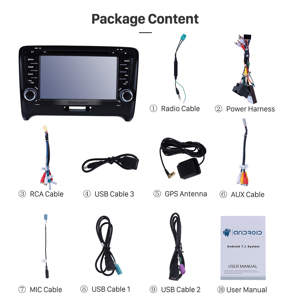 Seicane Doble Din puro Android 9.0 2006-2013 Audi TT GPS DVD En el tablero Sistema de Radio con Bluetooth Radio RDS 4G WiFi Espejo Enlace OBD2 HD 1024*600 Multi Pantalla táctil Cámara de vista trasera Seicane Doble Din puro Android 9.0 2006-2013 Audi TT GPS DVD En el tablero Sistema de Radio con Bluetooth Radio RDS 4G WiFi Espejo Enlace OBD2 HD 1024*600 Multi Pantalla táctil Cámara de vista trasera