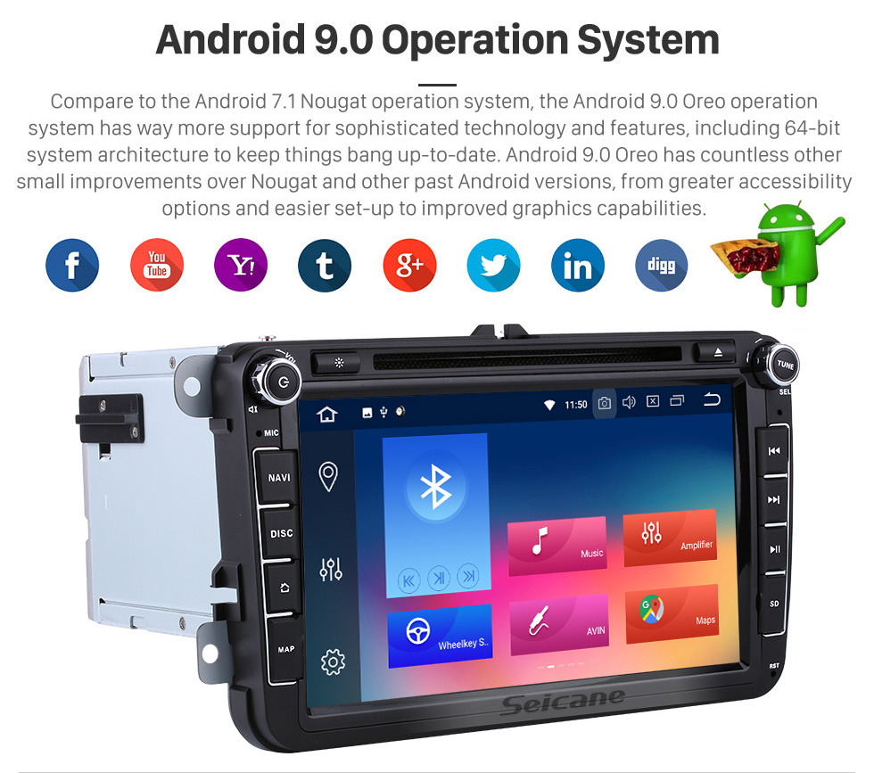Seicane 8 inch HD Touchscreen DVD Player for 2006-2012 VW VOLKSWAGEN MAGOTAN with Android 9.0 Radio GPS Navigation USB WIFI Bluetooth Music Audio system Mirror Link 1080P Steering wheel control Seicane 8 inch HD Touchscreen DVD Player for 2006-2012 VW VOLKSWAGEN MAGOTAN with Android 9.0 Radio GPS Navigation USB WIFI Bluetooth Music Audio system Mirror Link 1080P Steering wheel control