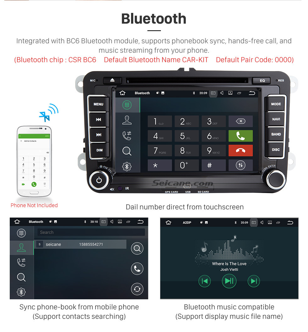 Seicane 7 inch 2006-2012 VW VOLKSWAGEN MAGOTAN HD Touchscreen Radio Android 9.0 GPS Navigation with Bluetooth Music USB Audio Aux WIFI Mirror Link Steering wheel control Seicane 7 inch 2006-2012 VW VOLKSWAGEN MAGOTAN HD Touchscreen Radio Android 9.0 GPS Navigation with Bluetooth Music USB Audio Aux WIFI Mirror Link Steering wheel control