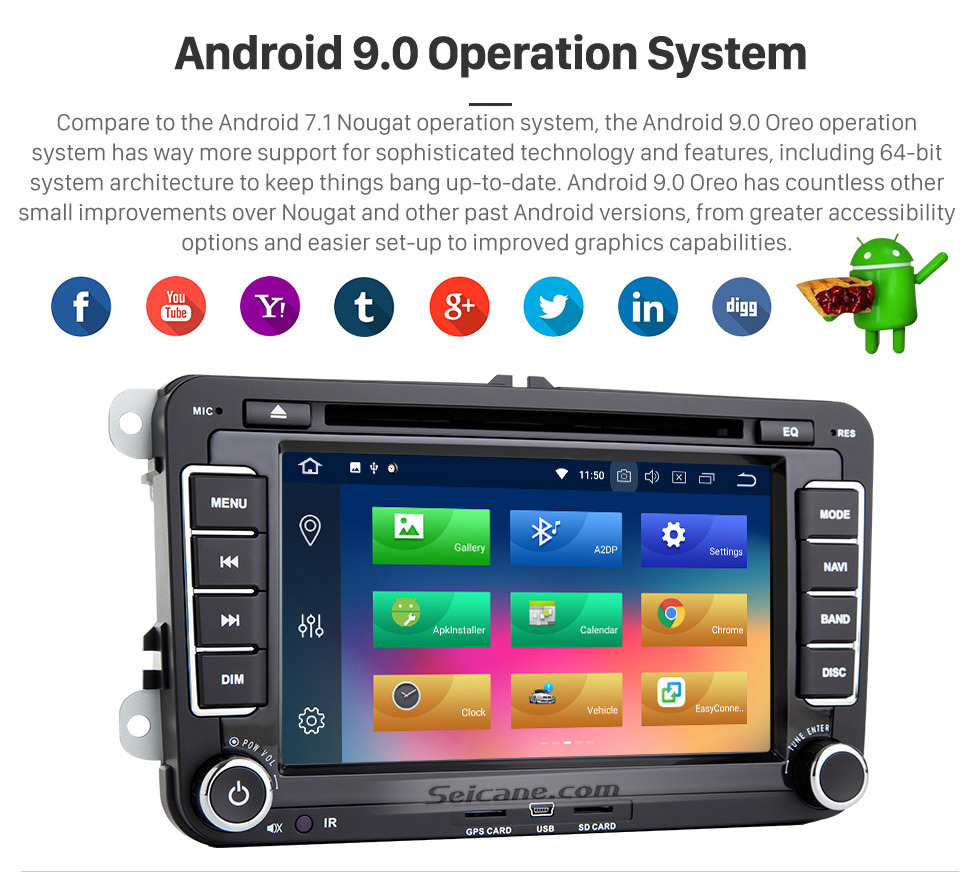 Seicane 7 inch 2006-2012 VW VOLKSWAGEN MAGOTAN HD Touchscreen Radio Android 9.0 GPS Navigation with Bluetooth Music USB Audio Aux WIFI Mirror Link Steering wheel control Seicane 7 inch 2006-2012 VW VOLKSWAGEN MAGOTAN HD Touchscreen Radio Android 9.0 GPS Navigation with Bluetooth Music USB Audio Aux WIFI Mirror Link Steering wheel control