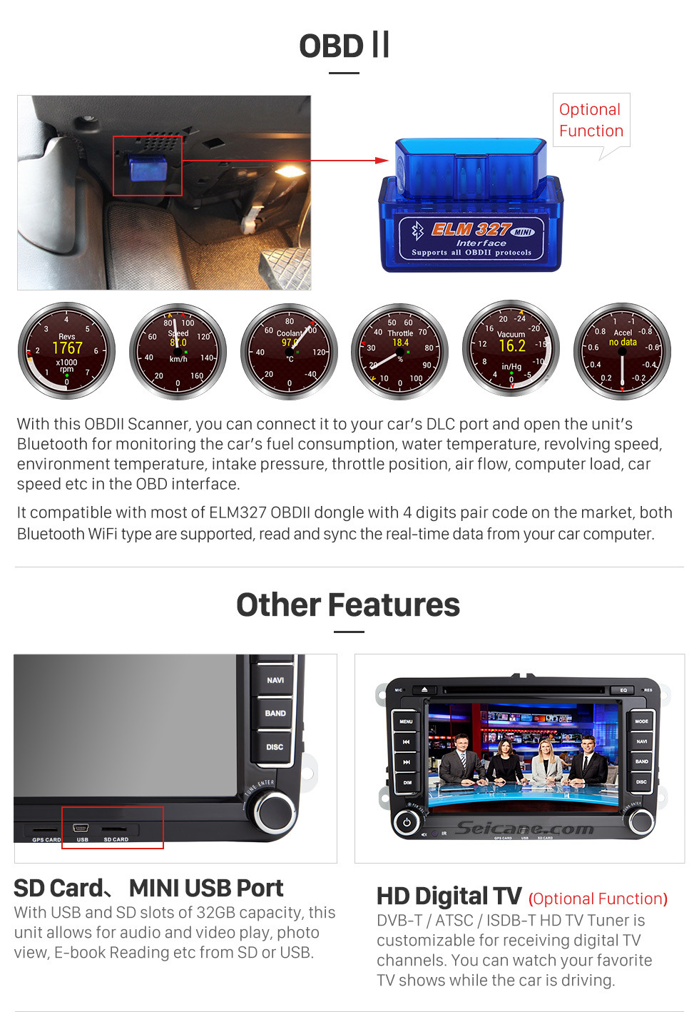 Seicane 7 inch 2006-2012 VW VOLKSWAGEN MAGOTAN HD Touchscreen Radio Android 9.0 GPS Navigation with Bluetooth Music USB Audio Aux WIFI Mirror Link Steering wheel control Seicane 7 inch 2006-2012 VW VOLKSWAGEN MAGOTAN HD Touchscreen Radio Android 9.0 GPS Navigation with Bluetooth Music USB Audio Aux WIFI Mirror Link Steering wheel control