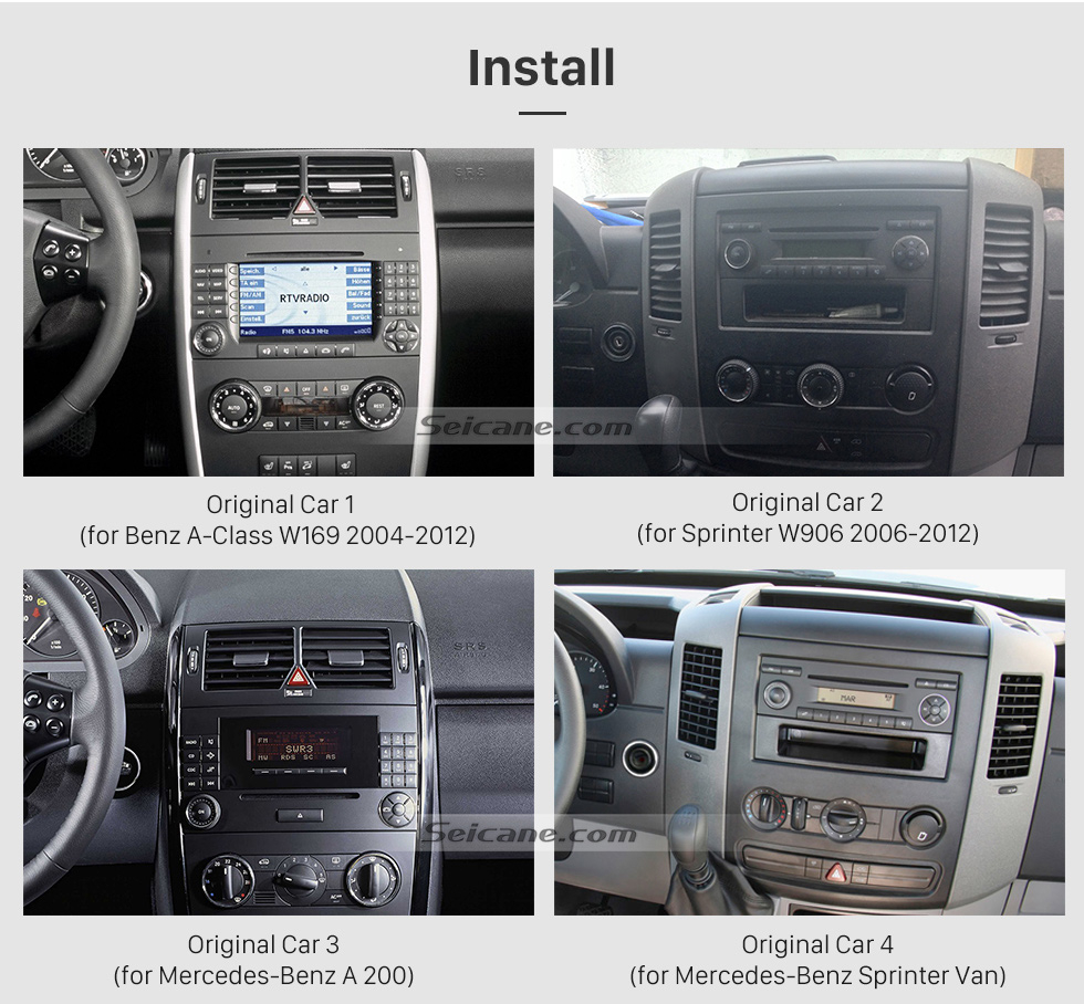 Seicane 2006 2007 2008-2012 Mercedes Benz Sprinter 211 CDI 309 CDI 311 CDI 509 CDI 9 inch Android 8.0 GPS Sat Nav Bluetooth USB WIFI Car Radio Support Auto A/V Audio system Aux Mirror Link 1080P Video Seicane 2006 2007 2008-2012 Mercedes Benz Sprinter 211 CDI 309 CDI 311 CDI 509 CDI 9 inch Android 8.0 GPS Sat Nav Bluetooth USB WIFI Car Radio Support Auto A/V Audio system Aux Mirror Link 1080P Video