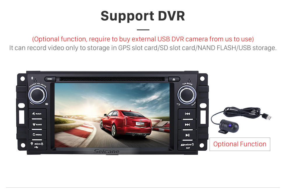 Seicane Android 9.0 Car A/V DVD Navigation System for 2007-2013 Jeep Wrangler Unlimited with Radio Mirror Link 3G WiFi 1080P Rearview Camera OBD2