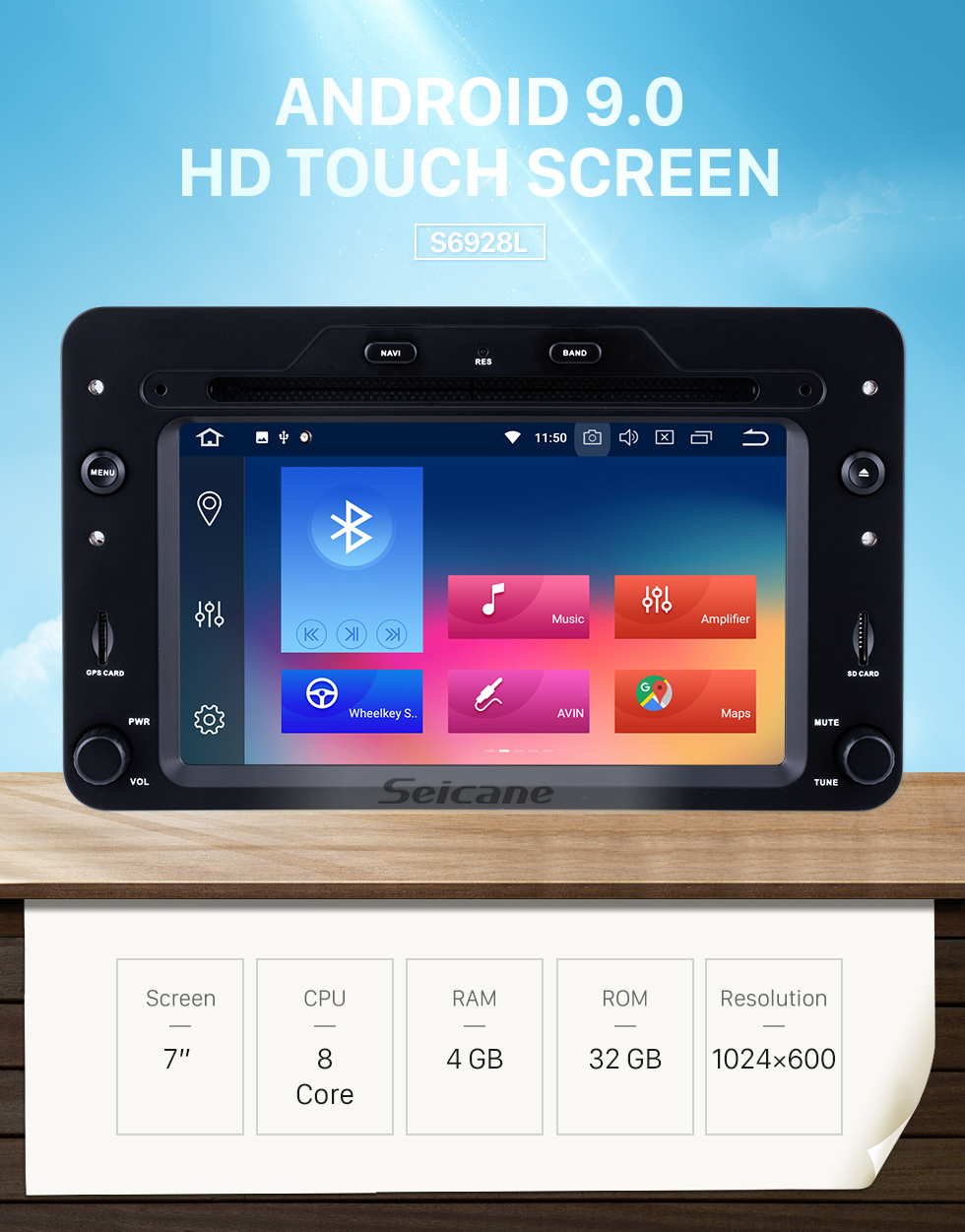 Seicane Android 9.0 rádio DVD Player Sistema de navegação GPS para 2006 Alfa Romeo Spider em diante com tela de toque Bluetooth Música Ligação de espelho OBD2 3G WiFi AUX Controle do volante Câmera de Backup Seicane Android 9.0 rádio DVD Player Sistema de navegação GPS para 2006 Alfa Romeo Spider em diante com tela de toque Bluetooth Música Ligação de espelho OBD2 3G WiFi AUX Controle do volante Câmera de Backup