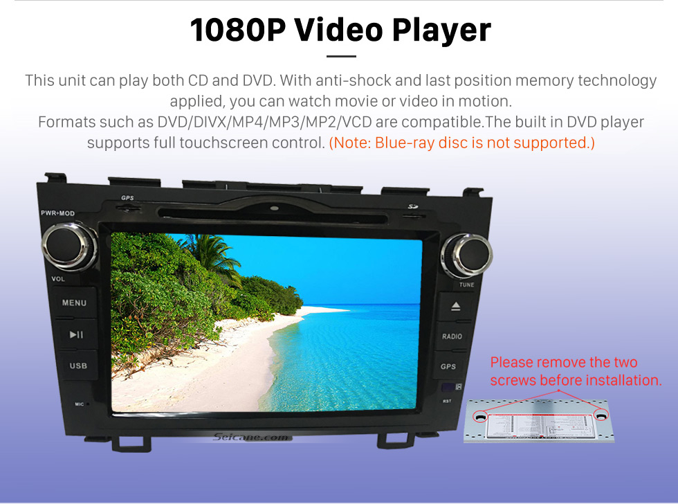 Seicane 8 дюймов 2006-2011 Honda CRV Android 7.1 DVD-навигатор Автомобильная стереосистема с 4G WiFi-радио RDS блютуз Зеркальная связь OBD2 Камера заднего вида Управление рулевым колесом 1080P видео