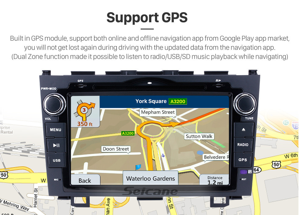 Seicane 8 inch 2006-2011 Honda CRV Radio Replacement with Android 9.0 Aftermarket Sat Nav System 1024*600 Multi-touch Capacitive Screen Bluetooth WiFi Mirror Link OBD2 1080P AUX DVR Seicane 8 inch 2006-2011 Honda CRV Radio Replacement with Android 9.0 Aftermarket Sat Nav System 1024*600 Multi-touch Capacitive Screen Bluetooth WiFi Mirror Link OBD2 1080P AUX DVR