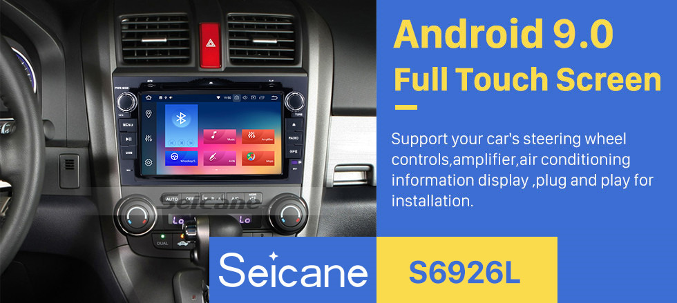 Seicane 8 inch 2006-2011 Honda CRV Radio Replacement with Android 9.0 Aftermarket Sat Nav System 1024*600 Multi-touch Capacitive Screen Bluetooth WiFi Mirror Link OBD2 1080P AUX DVR Seicane 8 inch 2006-2011 Honda CRV Radio Replacement with Android 9.0 Aftermarket Sat Nav System 1024*600 Multi-touch Capacitive Screen Bluetooth WiFi Mirror Link OBD2 1080P AUX DVR