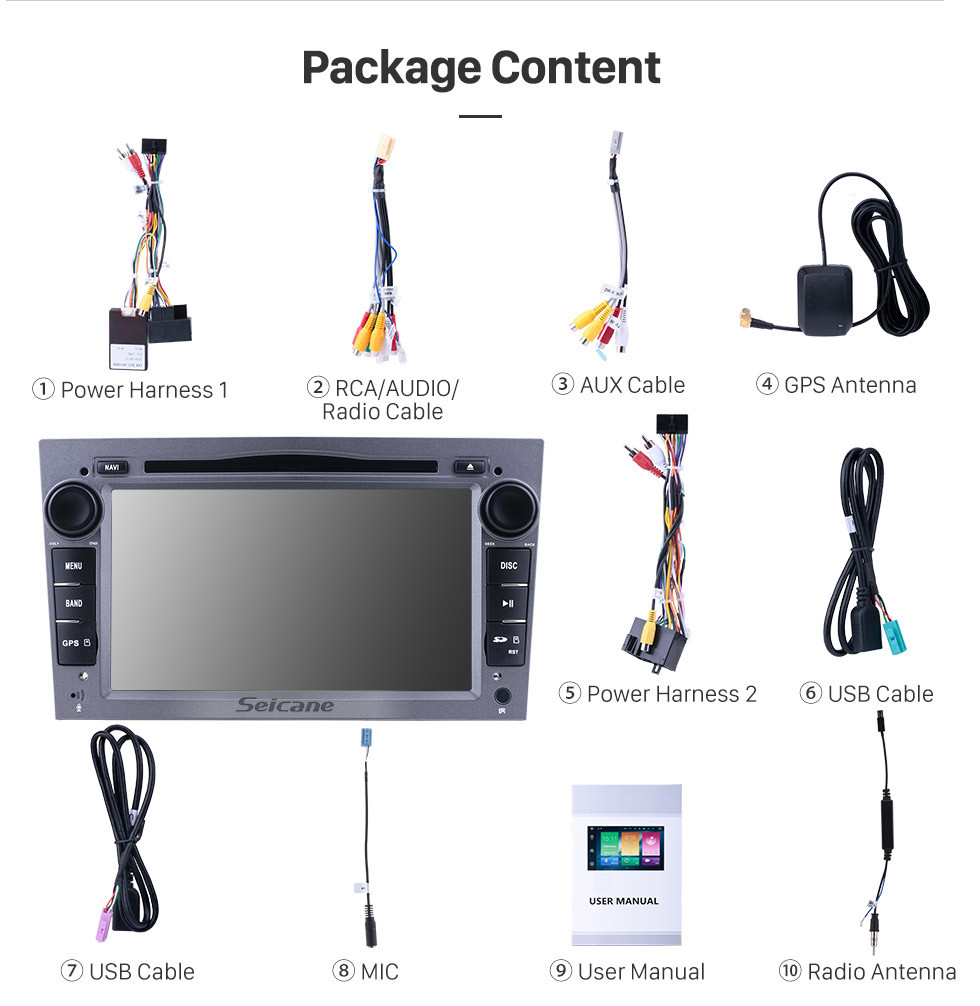 Seicane OEM Android 9.0 2005-2009 Opel Vectra GPS Radio Replacement with HD 1024*600 Touch Screen Bluetooth Music MP3 3G WiFi DVD Player 1080P AUX Steering Wheel Control Backup Camera Seicane OEM Android 9.0 2005-2009 Opel Vectra GPS Radio Replacement with HD 1024*600 Touch Screen Bluetooth Music MP3 3G WiFi DVD Player 1080P AUX Steering Wheel Control Backup Camera