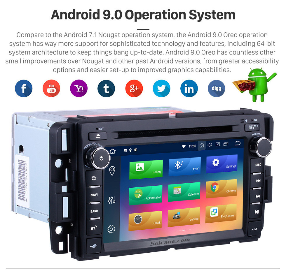 Seicane Android 9.0 GPS Navigation System Radio For 2007-2012 Buick Enclave With DVD Player Bluetooth 1080P Video USB SD Rearview Camera TV Tuner DVR WIFI Seicane Android 9.0 GPS Navigation System Radio For 2007-2012 Buick Enclave With DVD Player Bluetooth 1080P Video USB SD Rearview Camera TV Tuner DVR WIFI