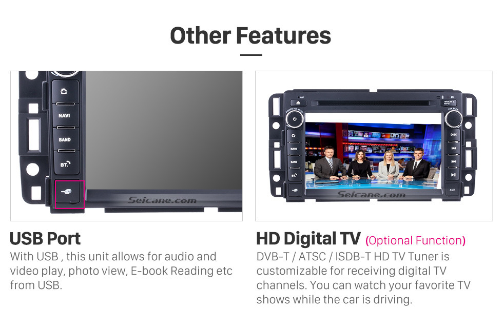 Seicane 2007-2012 GMC Buick Enclave Android 9.0 HD 1024*600 touchscreen Radio Car Stereo with GPS Navigation DVD Player WiFi Bluetooth Mirror Link Seicane 2007-2012 GMC Buick Enclave Android 9.0 HD 1024*600 touchscreen Radio Car Stereo with GPS Navigation DVD Player WiFi Bluetooth Mirror Link