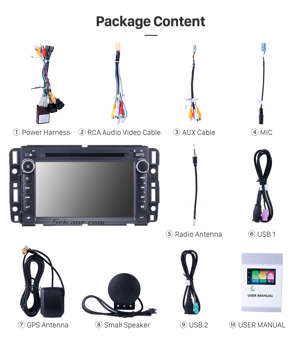 Seicane OEM 2007-2013 GMC Yukon Tahoe Acadia Chevrolet Chevrolet Tahoe Vorstadt Buick Enclave Android 9.0 Radio Entfernung mit Autoradio GPS Navigation Auto A / V System 1024 * 600 Multi-Touch kapazitiver Bildschirm Spiegel Verbindung Seicane OEM 2007-2013 GMC Yukon Tahoe Acadia Chevrolet Chevrolet Tahoe Vorstadt Buick Enclave Android 9.0 Radio Entfernung mit Autoradio GPS Navigation Auto A / V System 1024 * 600 Multi-Touch kapazitiver Bildschirm Spiegel Verbindung