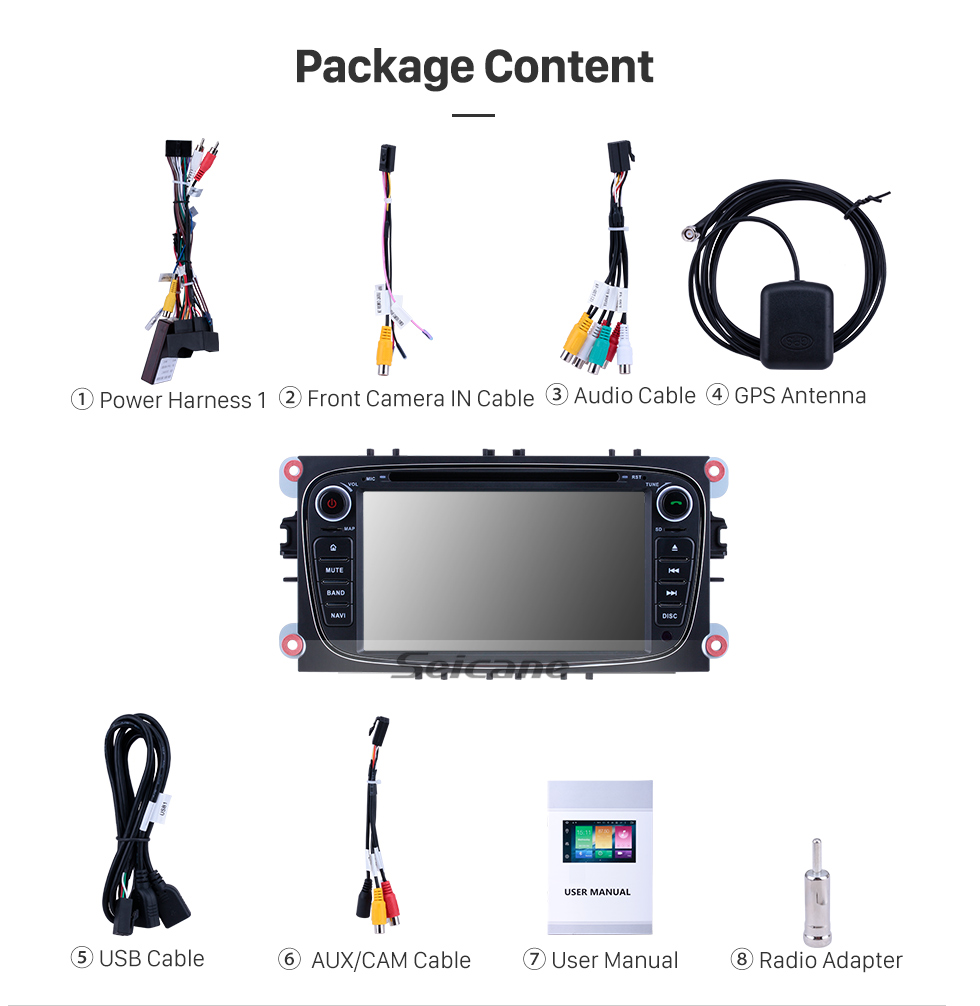 Seicane Android 9.0 GPS Navi DVD Player Radio Stereo for 2008 2009 2010 2011 Ford Focus Audio system Support Bluetooth Music Aux 1080P Video OBD2 DVR Mirror Link DAB+ Backup Camera Seicane Android 9.0 GPS Navi DVD Player Radio Stereo for 2008 2009 2010 2011 Ford Focus Audio system Support Bluetooth Music Aux 1080P Video OBD2 DVR Mirror Link DAB+ Backup Camera