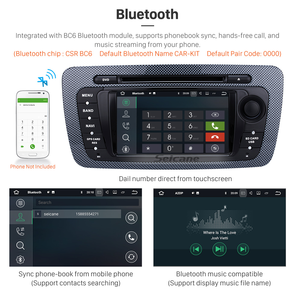 Seicane 2009-2013 Seat Ibiza Android 8.0 In Dash DVD Navigation System with Radio Tuner Bluetooth Music Mirror Link OBD2 3G WiFi Backup Camera Steering Wheel Control MP3 Seicane 2009-2013 Seat Ibiza Android 8.0 In Dash DVD Navigation System with Radio Tuner Bluetooth Music Mirror Link OBD2 3G WiFi Backup Camera Steering Wheel Control MP3