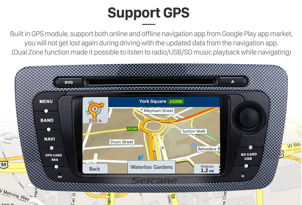 Seicane 2009-2013 Seat Ibiza Android 8.0 In Dash DVD Navigation System with Radio Tuner Bluetooth Music Mirror Link OBD2 3G WiFi Backup Camera Steering Wheel Control MP3 Seicane 2009-2013 Seat Ibiza Android 8.0 In Dash DVD Navigation System with Radio Tuner Bluetooth Music Mirror Link OBD2 3G WiFi Backup Camera Steering Wheel Control MP3