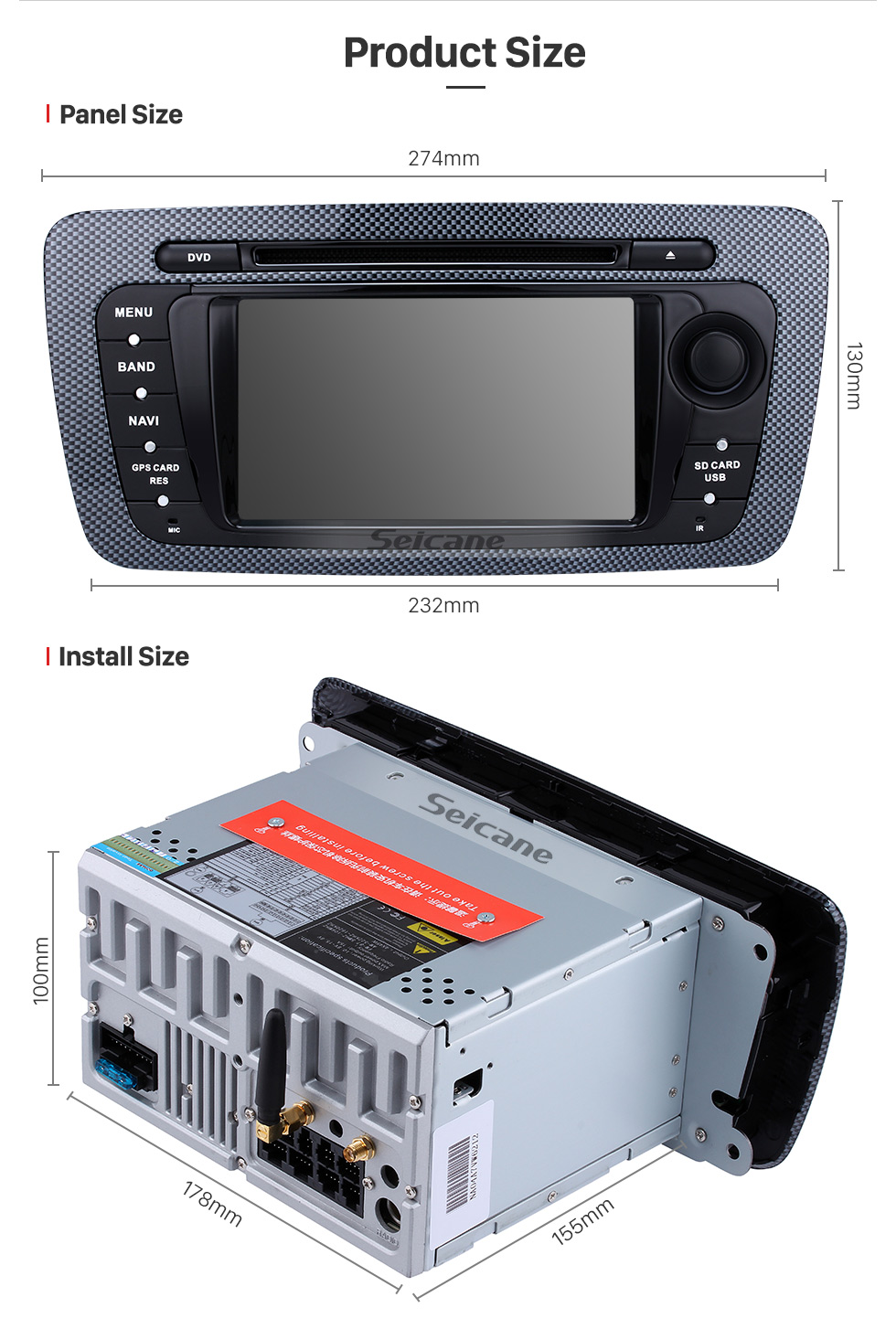 Seicane 2009-2013 Seat Ibiza Android 8.0 In Dash DVD Navigation System with Radio Tuner Bluetooth Music Mirror Link OBD2 3G WiFi Backup Camera Steering Wheel Control MP3 Seicane 2009-2013 Seat Ibiza Android 8.0 In Dash DVD Navigation System with Radio Tuner Bluetooth Music Mirror Link OBD2 3G WiFi Backup Camera Steering Wheel Control MP3