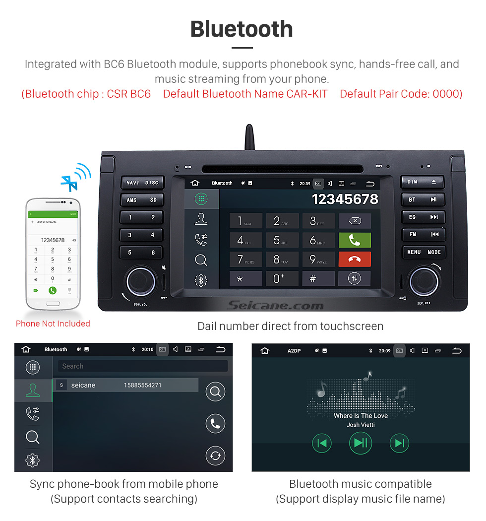 Seicane Android 8.0 Car DVD player for BMW 5 Series E39 with GPS Radio TV Bluetooth Seicane Android 8.0 Car DVD player for BMW 5 Series E39 with GPS Radio TV Bluetooth