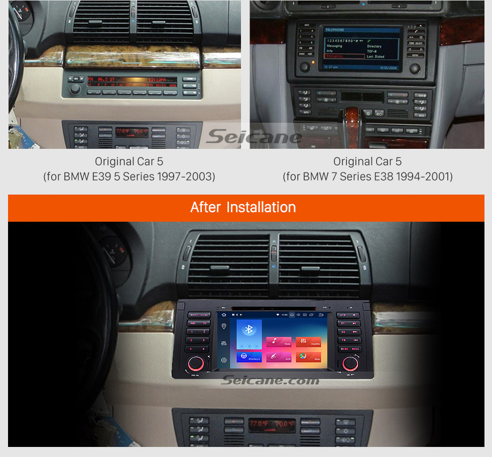 Seicane Android 9.0 Radio GPS Navigation DVD Player for 1996-2003 BMW 5 Series E39 520i 523i 525i M5 1994-2001 BMW 7-serie E38 support Canbus Bluetooth Music USB WIFI 1080P HD TV Mirror Link OBD2 Aux Seicane Android 9.0 Radio GPS Navigation DVD Player for 1996-2003 BMW 5 Series E39 520i 523i 525i M5 1994-2001 BMW 7-serie E38 support Canbus Bluetooth Music USB WIFI 1080P HD TV Mirror Link OBD2 Aux
