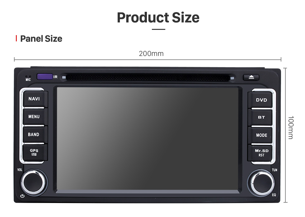 Seicane All-in-one Android 8.0 Touch Screen Radio GPS System for 2001-2011 TOYOTA HILUX with CD DVD Player Bluetooth AUX Mirror Link WiFi 4G OBD2 1080P Mp3 Mp4