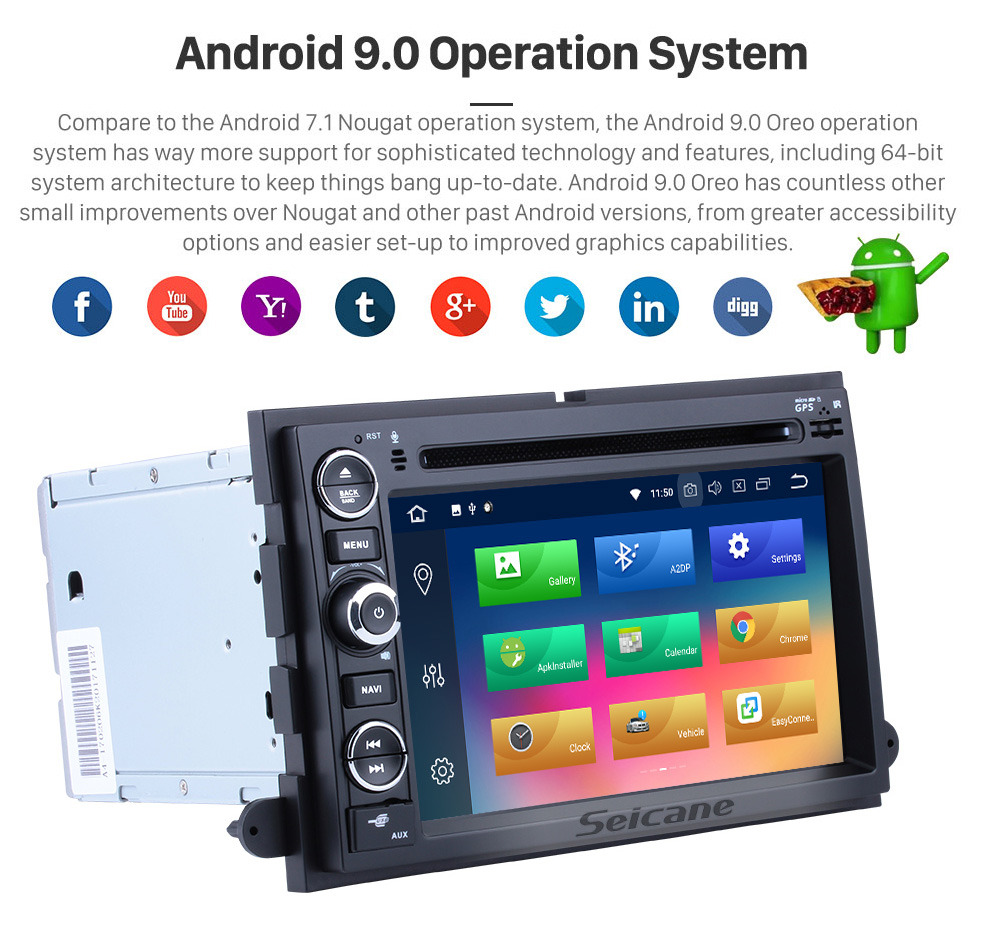 Seicane 7 Inch HD Touchscreen Android 9.0 In Dash Radio For 2005-2009 Ford Freestyle Mustang DVD Player GPS Navigation System Bluetooth Phone WIFI Support Digital TV DVR USB OBDII Steering Wheel Control Seicane 7 Inch HD Touchscreen Android 9.0 In Dash Radio For 2005-2009 Ford Freestyle Mustang DVD Player GPS Navigation System Bluetooth Phone WIFI Support Digital TV DVR USB OBDII Steering Wheel Control