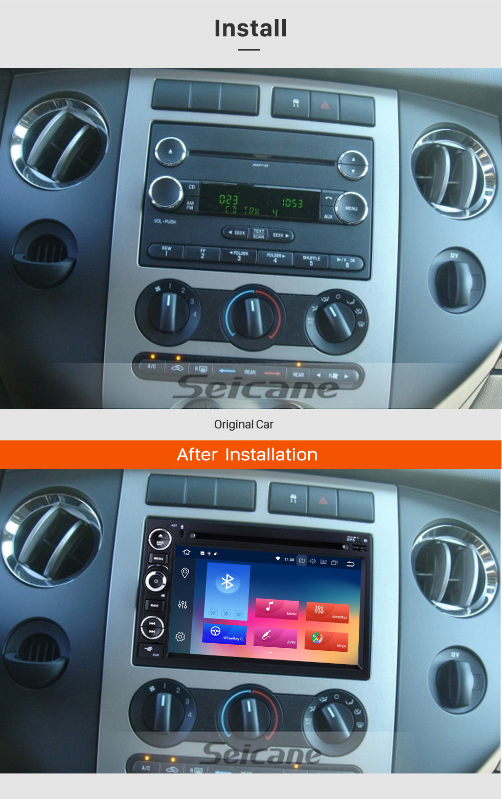 Seicane 7 Inch HD Touchscreen Android 9.0 In Dash Radio For 2005-2009 Ford Freestyle Mustang DVD Player GPS Navigation System Bluetooth Phone WIFI Support Digital TV DVR USB OBDII Steering Wheel Control Seicane 7 Inch HD Touchscreen Android 9.0 In Dash Radio For 2005-2009 Ford Freestyle Mustang DVD Player GPS Navigation System Bluetooth Phone WIFI Support Digital TV DVR USB OBDII Steering Wheel Control