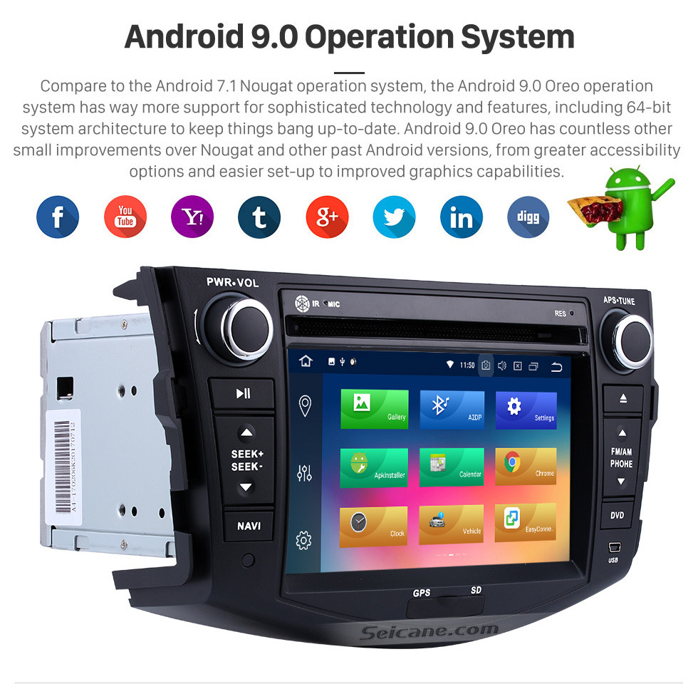 Seicane Android 9.0 Aftermarket Radio for 2006-2012 TOYOTA RAV4 with GPS Navigation HD 1024*600 touchscreen DVD Player Bluetooth WiFi Mirror Link Steering Wheel Control 1080P Video Seicane Android 9.0 Aftermarket Radio for 2006-2012 TOYOTA RAV4 with GPS Navigation HD 1024*600 touchscreen DVD Player Bluetooth WiFi Mirror Link Steering Wheel Control 1080P Video