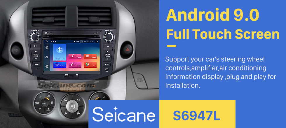 Seicane Android 9.0 Aftermarket Radio for 2006-2012 TOYOTA RAV4 with GPS Navigation HD 1024*600 touchscreen DVD Player Bluetooth WiFi Mirror Link Steering Wheel Control 1080P Video Seicane Android 9.0 Aftermarket Radio for 2006-2012 TOYOTA RAV4 with GPS Navigation HD 1024*600 touchscreen DVD Player Bluetooth WiFi Mirror Link Steering Wheel Control 1080P Video