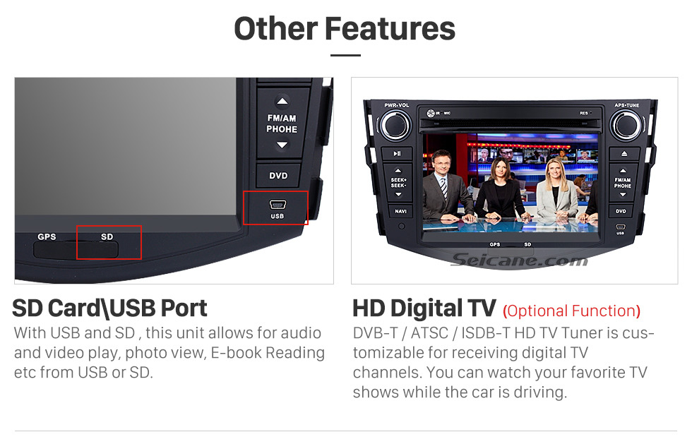 Seicane Android 9.0 Aftermarket Radio for 2006-2012 TOYOTA RAV4 with GPS Navigation HD 1024*600 touchscreen DVD Player Bluetooth WiFi Mirror Link Steering Wheel Control 1080P Video Seicane Android 9.0 Aftermarket Radio for 2006-2012 TOYOTA RAV4 with GPS Navigation HD 1024*600 touchscreen DVD Player Bluetooth WiFi Mirror Link Steering Wheel Control 1080P Video