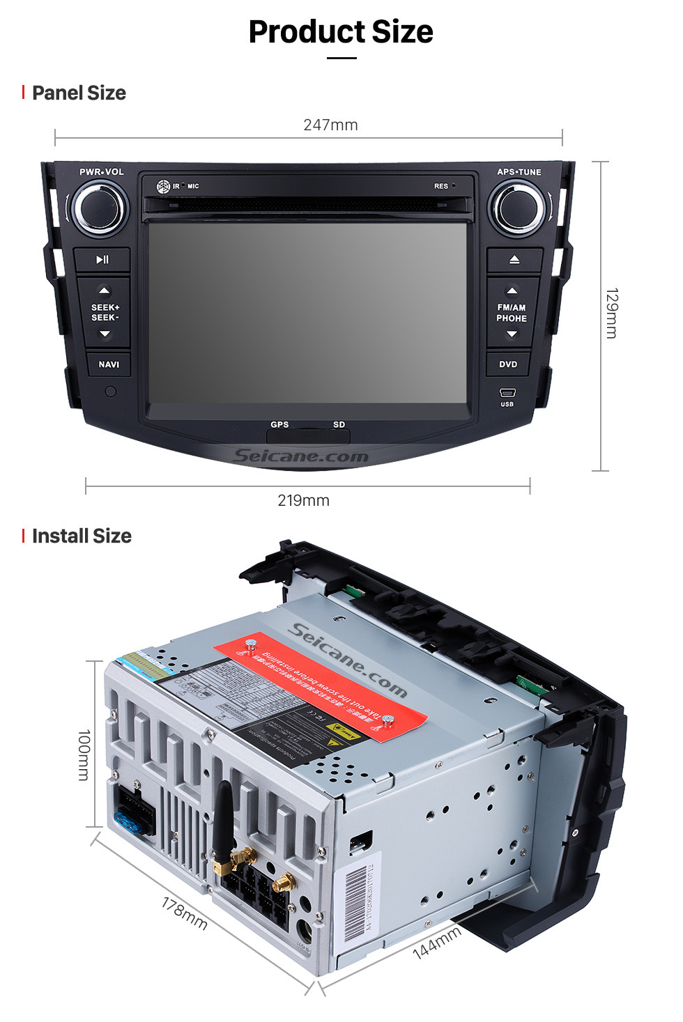 Seicane Android 9.0 Aftermarket Radio for 2006-2012 TOYOTA RAV4 with GPS Navigation HD 1024*600 touchscreen DVD Player Bluetooth WiFi Mirror Link Steering Wheel Control 1080P Video Seicane Android 9.0 Aftermarket Radio for 2006-2012 TOYOTA RAV4 with GPS Navigation HD 1024*600 touchscreen DVD Player Bluetooth WiFi Mirror Link Steering Wheel Control 1080P Video