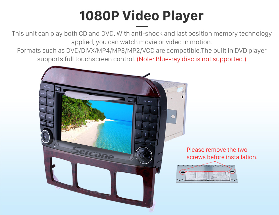 Seicane 7 inch Android 9.0 HD Touchscreen for 1998 1999 2000-2005 Mercedes Benz S Class W220/S280/S320/S320 CDI/S400 CDI/S350/S430/S500/S600/S55 AMG/S63 AMG/S65 AMG GPS Navigation System Radio with Bluetooth Carplay support DVR Seicane 7 inch Android 9.0 HD Touchscreen for 1998 1999 2000-2005 Mercedes Benz S Class W220/S280/S320/S320 CDI/S400 CDI/S350/S430/S500/S600/S55 AMG/S63 AMG/S65 AMG GPS Navigation System Radio with Bluetooth Carplay support DVR