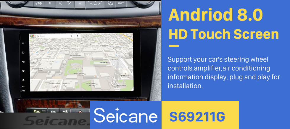 Seicane OEM Android 8.0 Aftermarket Radio Navigation Bluetooth for 2004-2011 Mercedes Benz CLS W219 CLS350 CLS500 CLS55 with 3G WiFi DVD Auto A/V Mirror Link OBD2 Seicane OEM Android 8.0 Aftermarket Radio Navigation Bluetooth for 2004-2011 Mercedes Benz CLS W219 CLS350 CLS500 CLS55 with 3G WiFi DVD Auto A/V Mirror Link OBD2