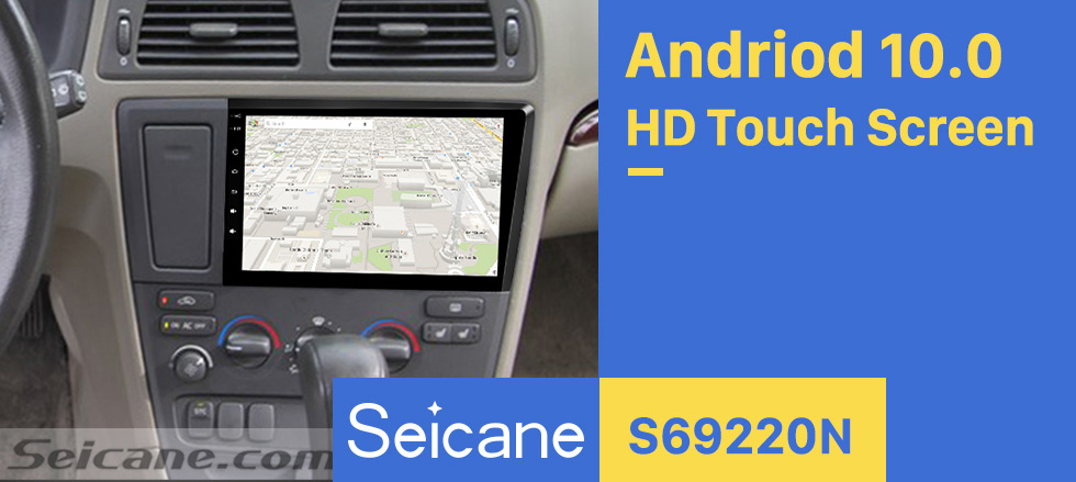Seicane 8 polegadas Android 10.0 HD Touch Screen DVD Player para 2000-2004 VOLVO S60 V70 XC70 Rádio Bluetooth Navegação GPS 3G WiFi Vídeo Espelho link suporte para câmera de backup AUX USB SD