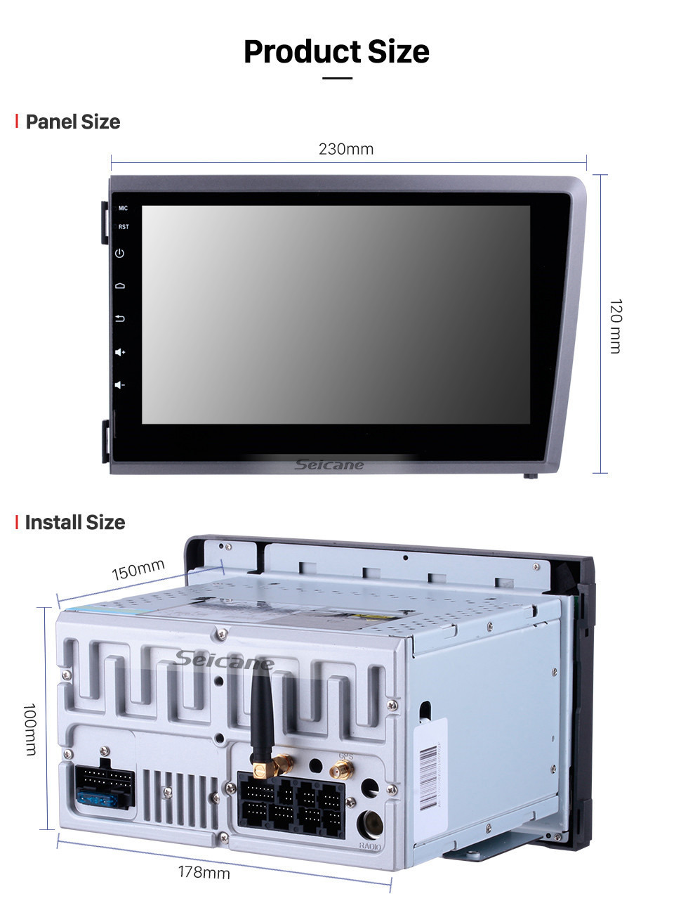 Seicane 8 polegadas Android 10.0 HD Touch Screen DVD Player para 2000-2004 VOLVO S60 V70 XC70 Rádio Bluetooth Navegação GPS 3G WiFi Vídeo Espelho link suporte para câmera de backup AUX USB SD