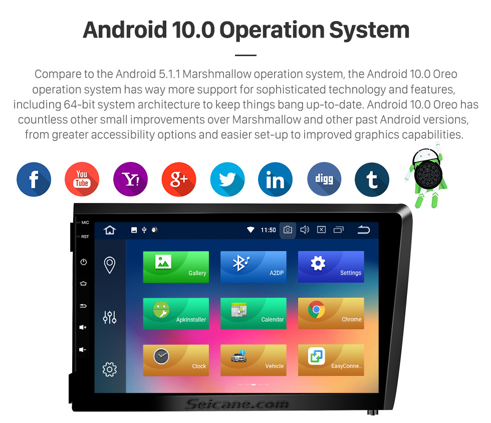 Seicane 2000-2004 VOLVO S60 V70 XC70 Android 9.0 HD Ecrã Tátil leitor de DVD Rádio Bluetooth navegação GPS 3G WiFi Vídeo Ligação de espelho Backup Câmera AUX USB SD
