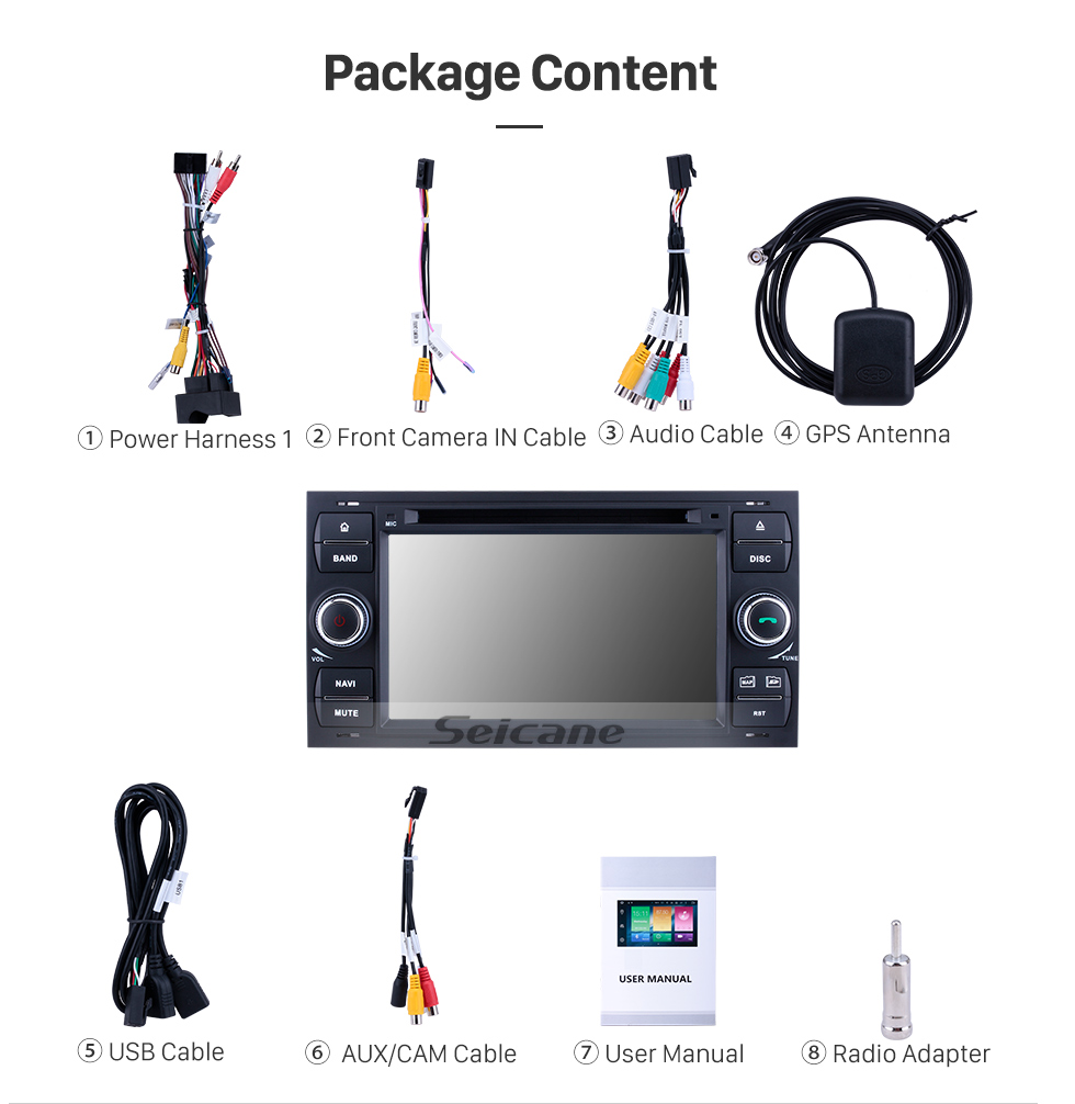 Seicane 8 Zoll 2007-2011 Toyota RAV4 Android 10.0 GPS-Navigationsradio Bluetooth Musik AUX HD Touchscreen-Unterstützung Digital TV Carplay DVR DAB + TPMS