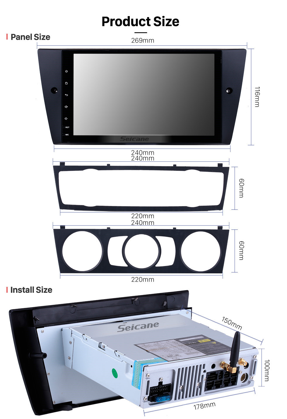 Seicane Android 9.0 Radio GPS Navigation for 2005-2012 BMW 3 Series E90 E91 E92 E93 316i 318i 320i 320si 323i 325i 328i 330i 335i 335is M3 316d 318d 320d 325d 330d 335d Bluetooth WIFI Steering Wheel Control HD Touchscreen Multimedia Player Seicane Android 9.0 Radio GPS Navigation for 2005-2012 BMW 3 Series E90 E91 E92 E93 316i 318i 320i 320si 323i 325i 328i 330i 335i 335is M3 316d 318d 320d 325d 330d 335d Bluetooth WIFI Steering Wheel Control HD Touchscreen Multimedia Player