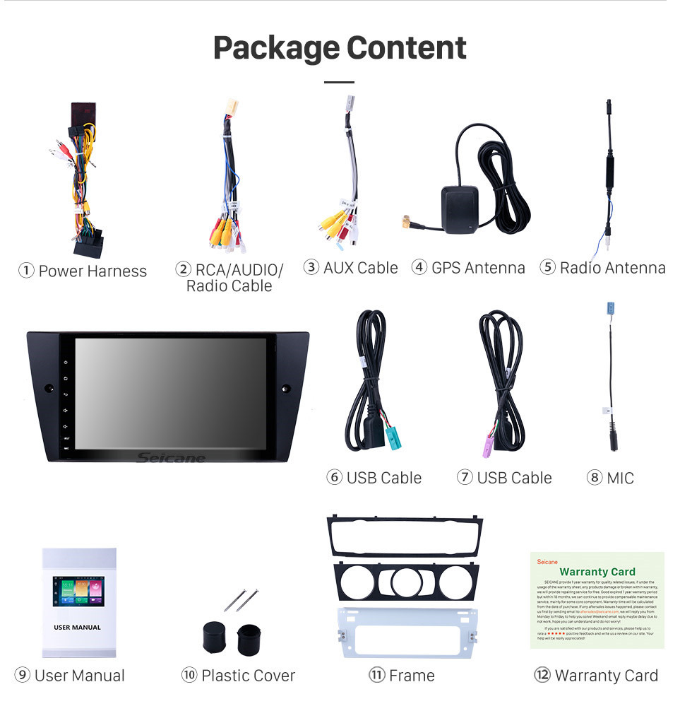Seicane Android 9.0 Radio GPS Navigation for 2005-2012 BMW 3 Series E90 E91 E92 E93 316i 318i 320i 320si 323i 325i 328i 330i 335i 335is M3 316d 318d 320d 325d 330d 335d Bluetooth WIFI Steering Wheel Control HD Touchscreen Multimedia Player Seicane Android 9.0 Radio GPS Navigation for 2005-2012 BMW 3 Series E90 E91 E92 E93 316i 318i 320i 320si 323i 325i 328i 330i 335i 335is M3 316d 318d 320d 325d 330d 335d Bluetooth WIFI Steering Wheel Control HD Touchscreen Multimedia Player