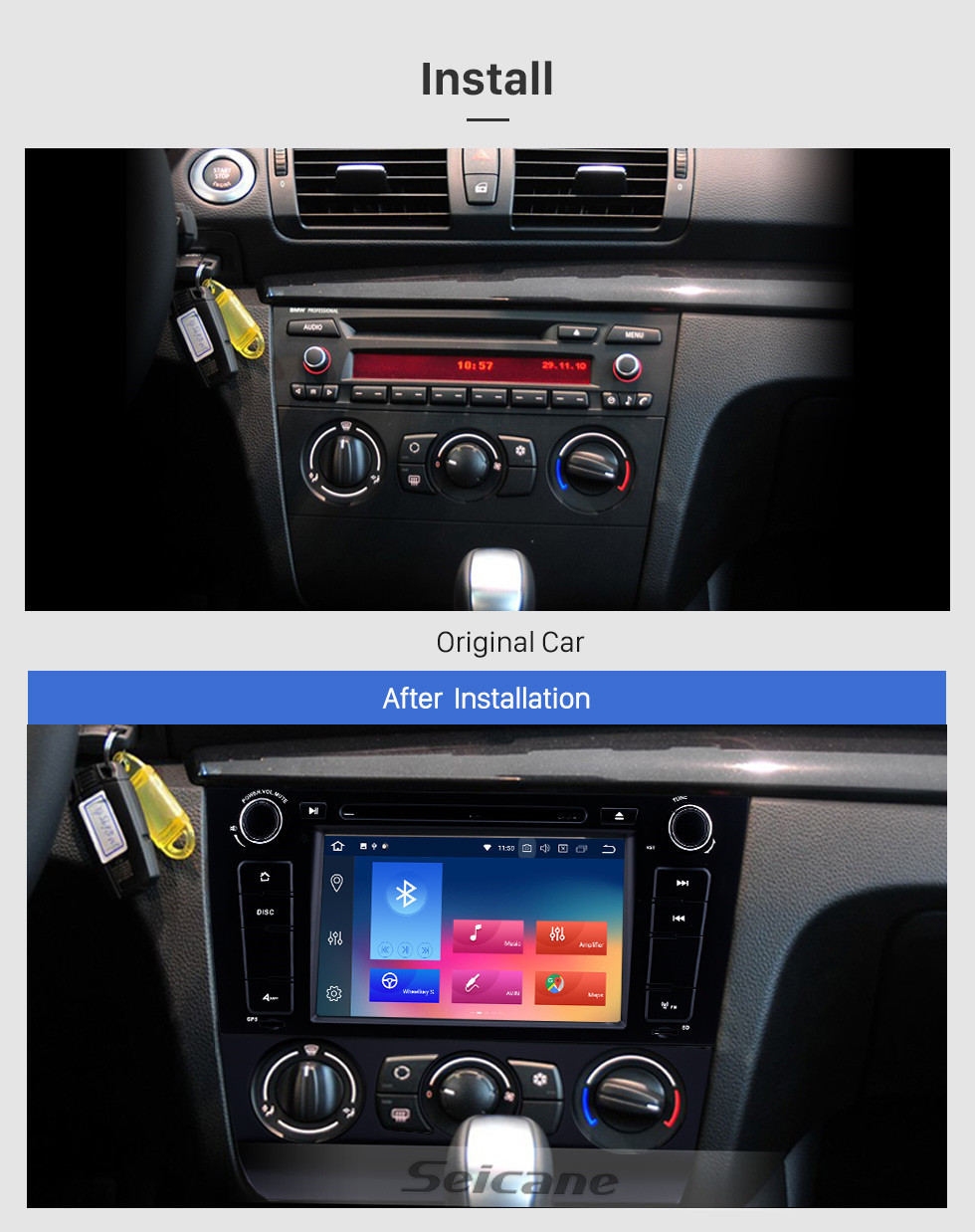 Autoradio multimédia Bluetooth mains libres LCD 7 écran tactile 1080P –  Euroelectronics FR