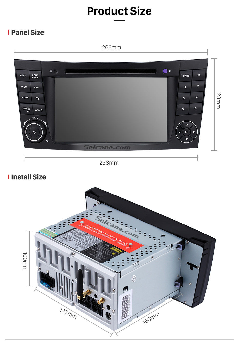 Seicane Android 9.0 7-дюймовый Автомобильный DVD плеер для 2004-2011 Mercedes-Benz CLS W219(сенсорным дисплеем,GPS,ТВ,4G,Wifi) Seicane Android 9.0 7-дюймовый Автомобильный DVD плеер для 2004-2011 Mercedes-Benz CLS W219(сенсорным дисплеем,GPS,ТВ,4G,Wifi)