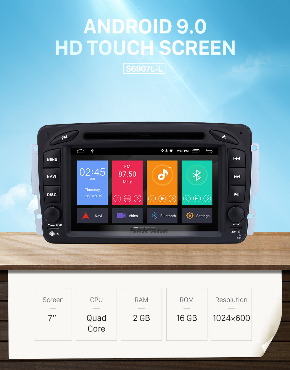Seicane Android 9.0 7 Inch Touchscreen Car DVD Player for 2004-2011 Mercedes-Benz CLK W209 Bluetooth GPS Navigayion Radio with WIFI Steering Wheel Control Seicane Android 9.0 7 Inch Touchscreen Car DVD Player for 2004-2011 Mercedes-Benz CLK W209 Bluetooth GPS Navigayion Radio with WIFI Steering Wheel Control