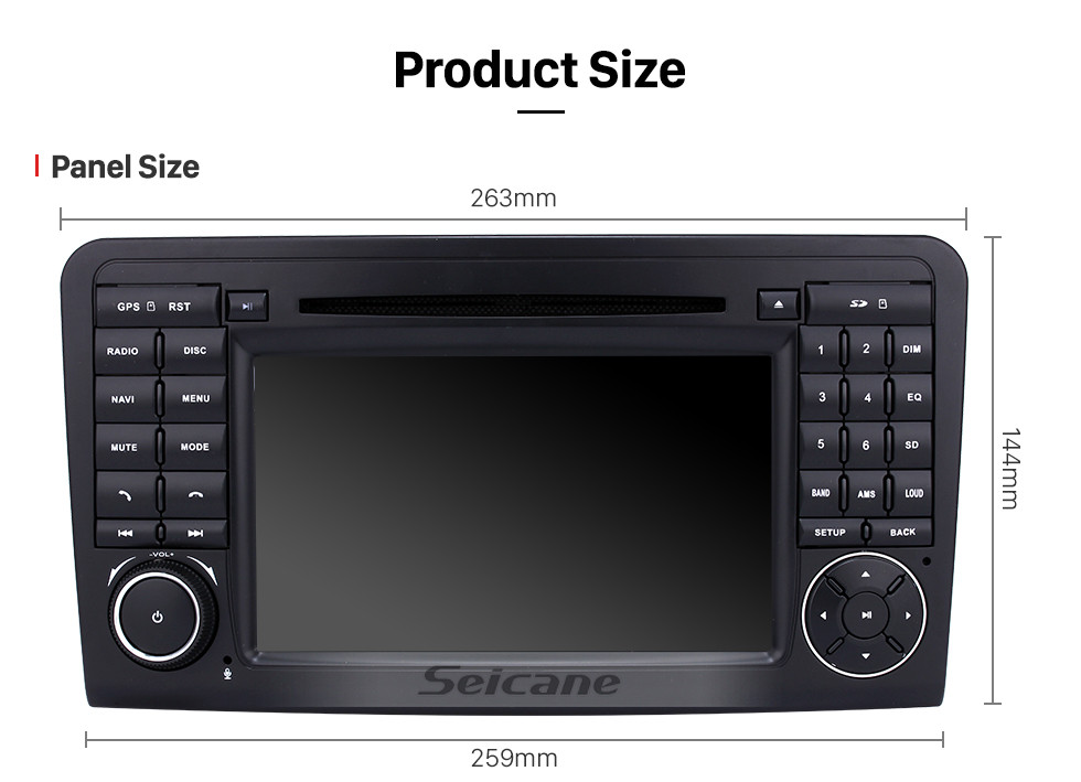 Seicane Android 9.0 GPS Navigation Car Radio DVD Player for 2005-2012 Mercedes Benz ML CLASS W164 ML350 ML430 ML450 ML500 with Bluetooth USB SD Mirror Link WIFI 1080P Video Multi-touch screen Canbus Seicane Android 9.0 GPS Navigation Car Radio DVD Player for 2005-2012 Mercedes Benz ML CLASS W164 ML350 ML430 ML450 ML500 with Bluetooth USB SD Mirror Link WIFI 1080P Video Multi-touch screen Canbus