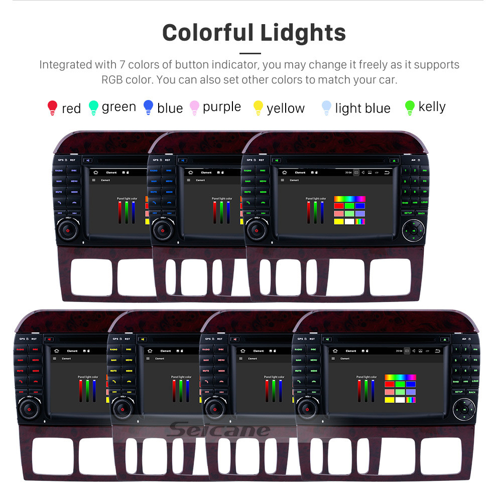 Seicane 1024*600 Capacitive Touch Screen Android 9.0 1998-2005 Mercedes-Benz S Class W220 S280 S320 S400 S350 S430 S500 S600 S55 S63 S65 Radio Removal with Aftermarket Navigation Bluetooth Head Unit 4G WiFi DVD Mirror Link OBD2 Seicane 1024*600 Capacitive Touch Screen Android 9.0 1998-2005 Mercedes-Benz S Class W220 S280 S320 S400 S350 S430 S500 S600 S55 S63 S65 Radio Removal with Aftermarket Navigation Bluetooth Head Unit 4G WiFi DVD Mirror Link OBD2
