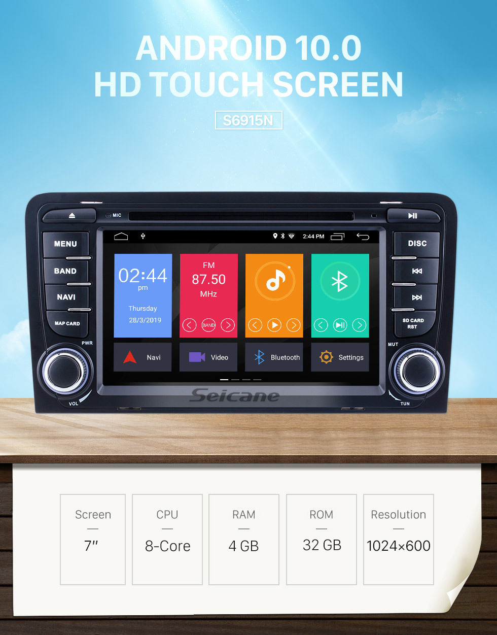 Seicane 7-дюймовый Android 10.0 для 2003 2004 2005-2011 Audi A3 Радио GPS навигационная система с зеркальной связью OBD2 3G WiFi Bluetooth DVD HD Мультисенсорный экран Авто A / V HD 1080P Видео Seicane 7-дюймовый Android 10.0 для 2003 2004 2005-2011 Audi A3 Радио GPS навигационная система с зеркальной связью OBD2 3G WiFi Bluetooth DVD HD Мультисенсорный экран Авто A / V HD 1080P Видео