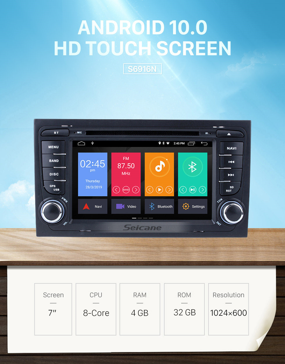 Seicane HD 1024*600 Multi-touch Screen Android 10.0 DVD Navigation Head Unit for 2013 2014 2015 SEAT EXEO with Radio Tuner 4G WiFi Bluetooth Music Mirror Link OBD2 AUX DVR Seicane HD 1024*600 Multi-touch Screen Android 10.0 DVD Navigation Head Unit for 2013 2014 2015 SEAT EXEO with Radio Tuner 4G WiFi Bluetooth Music Mirror Link OBD2 AUX DVR