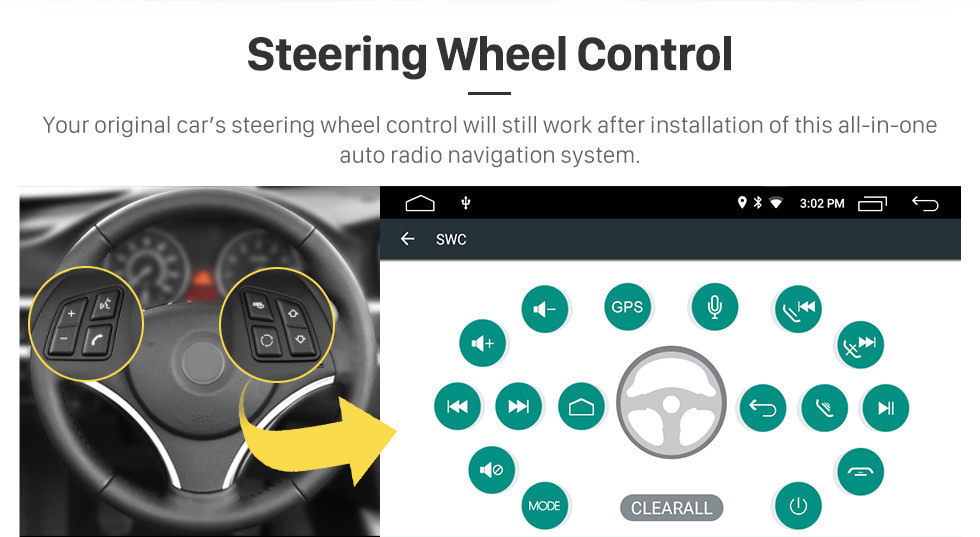 Seicane 7 polegadas Android 10.0 Navegação GPS para 2006-2012 VW VOLKSWAGEN MAGOTAN HD Rádio com tela sensível ao toque com Bluetooth Música Áudio USB WIFI Controle de volante
