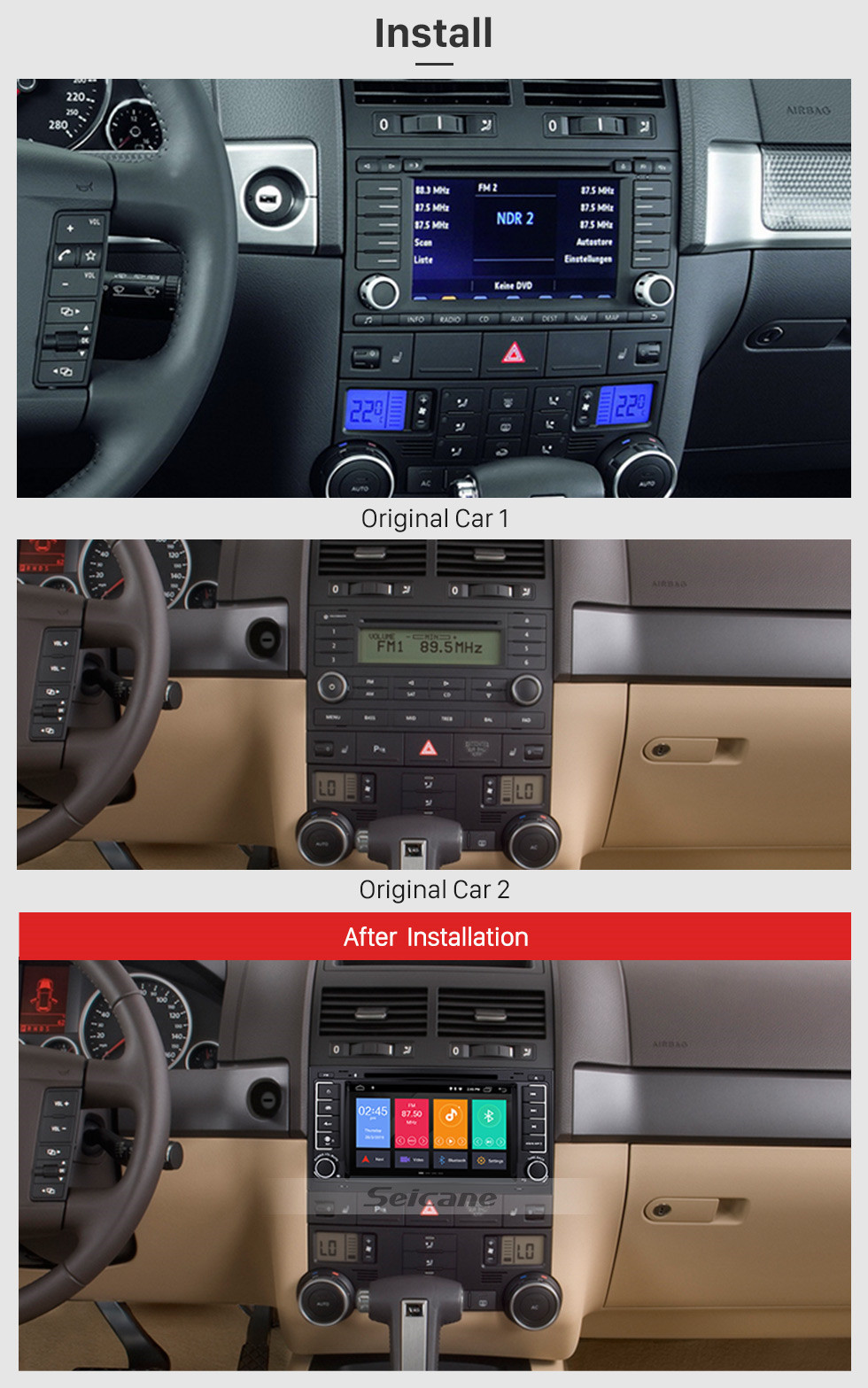 Seicane Android 10.0 CD Radio In Dash Car GPS Stereo for 2003-2014 VW Volkswagen T5 Multivan with 3G WiFi DVD Player Bluetooth Mirror Link OBD2 Steering Wheel Control AUX Seicane Android 10.0 CD Radio In Dash Car GPS Stereo for 2003-2014 VW Volkswagen T5 Multivan with 3G WiFi DVD Player Bluetooth Mirror Link OBD2 Steering Wheel Control AUX