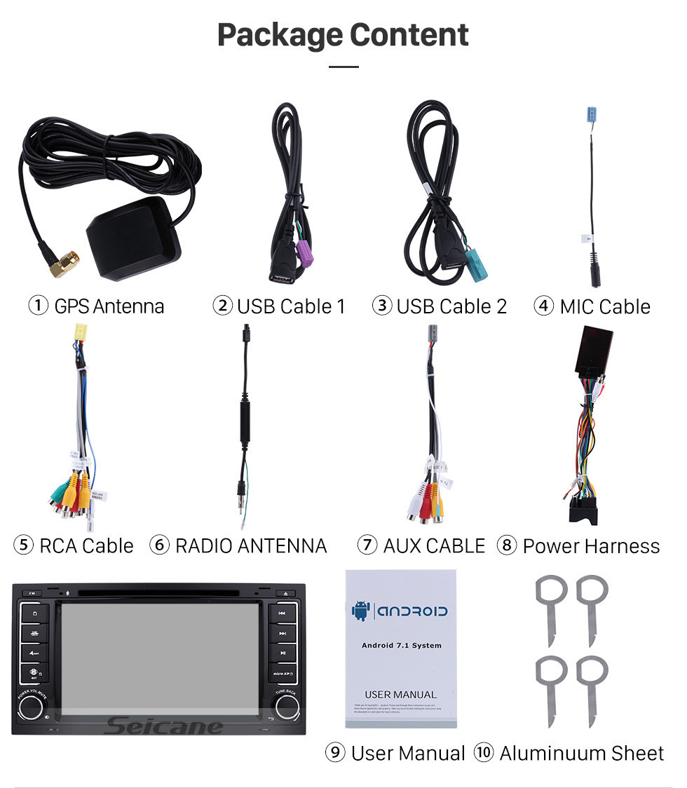 Seicane Android 10.0 CD Radio In Dash Car GPS Stereo for 2003-2014 VW Volkswagen T5 Multivan with 3G WiFi DVD Player Bluetooth Mirror Link OBD2 Steering Wheel Control AUX Seicane Android 10.0 CD Radio In Dash Car GPS Stereo for 2003-2014 VW Volkswagen T5 Multivan with 3G WiFi DVD Player Bluetooth Mirror Link OBD2 Steering Wheel Control AUX