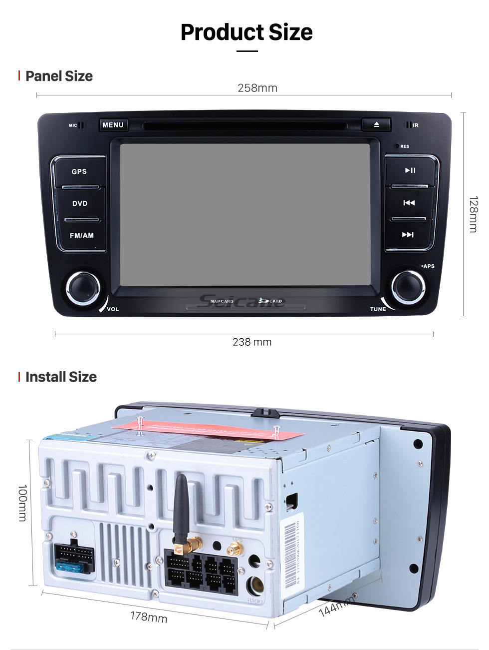 Seicane OEM Android 10.0 Multi-touch GPS Sound System Upgrade pour 2011 2012 2013 Skoda Octavia avec Radio Tuner DVD 3G WiFi Mirror Link Bluetooth AUX OBD2